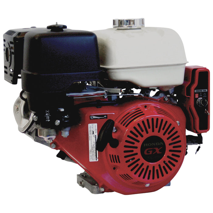 Honda Horizontal OHV Engine — 389cc, GX Series, 1in. x 3 31/64in. Shaft Electric Start